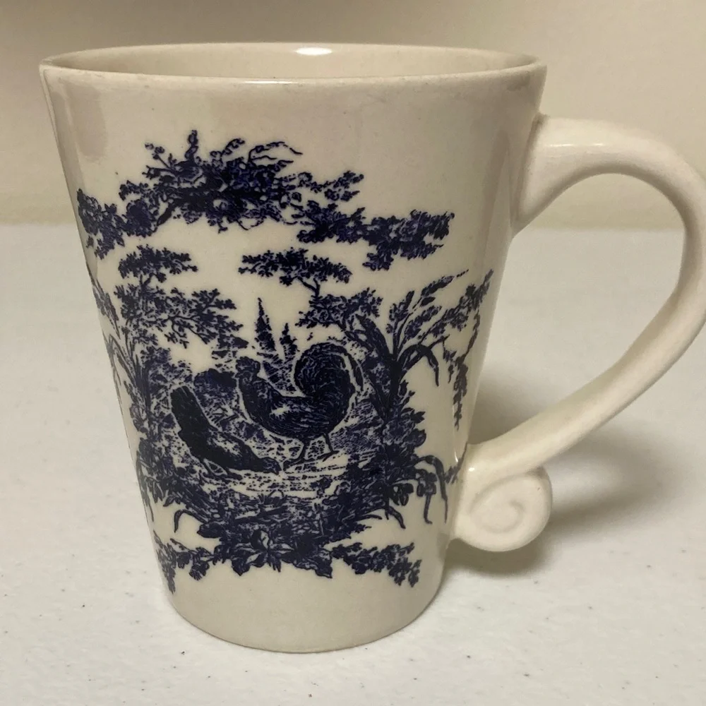 California Pantry Country Kitchen Rooster Toile Ceramic Mug